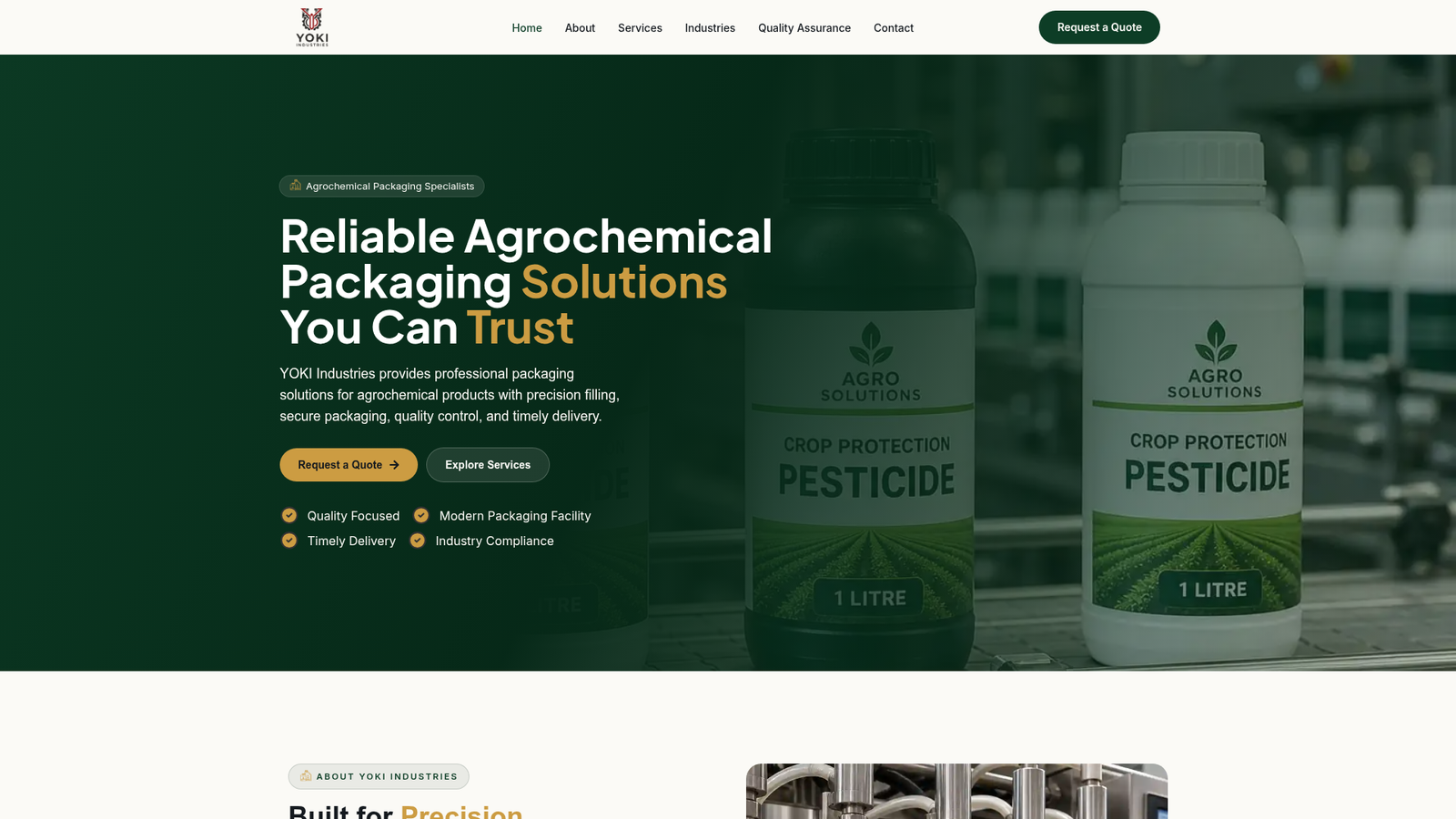 Yoki Industries — website & digital marketing project preview